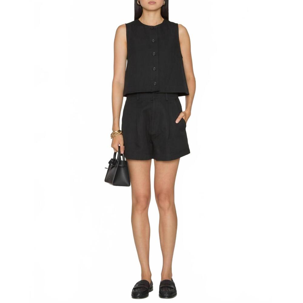 NEW APIECE APART godet tank in black